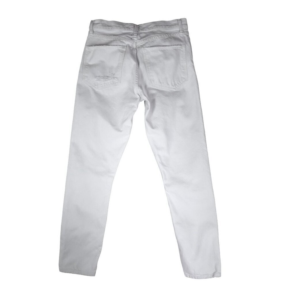 AGOLDE Jamie White Jeans Size 27 100% Cotton Button Fly Made in USA Preppy - Picture 2 of 10